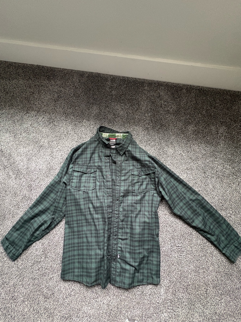 The North Face | Dark Green Plaid Button-Down Shirt